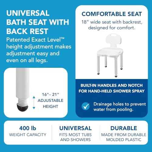 High capacity shower chair with backrest — photo 3