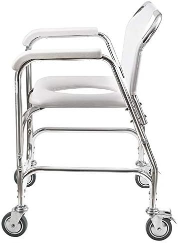 Rolling shower chair and transport commode — photo 3