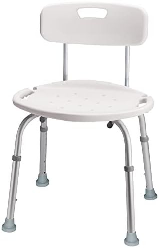 Aluminum shower chair with backrest