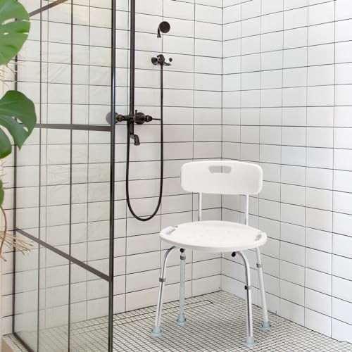 Aluminum shower chair with backrest — photo 5