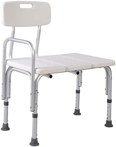 Wide Seat Bathtub Transfer Bench with Back — photo 4