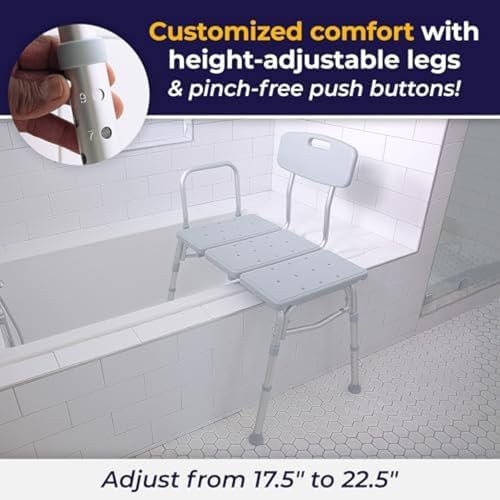 Adjustable Height Tub Transfer Bench — photo 3