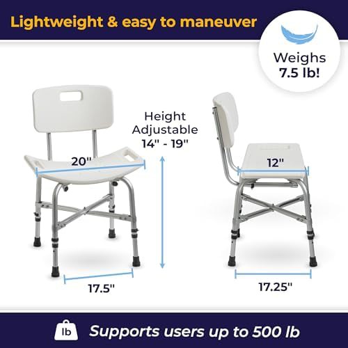 Bariatric heavy duty gray bathroom bench — photo 4