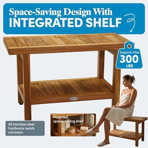 Thirty inch teak spa and sauna bench — photo 4