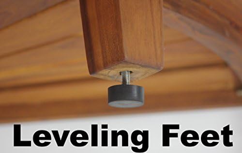 Eighteen inch spa teak stool with shelf — photo 4