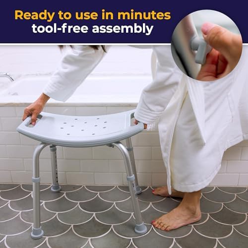 Aluminum Shower Chair with Suction Feet — photo 3