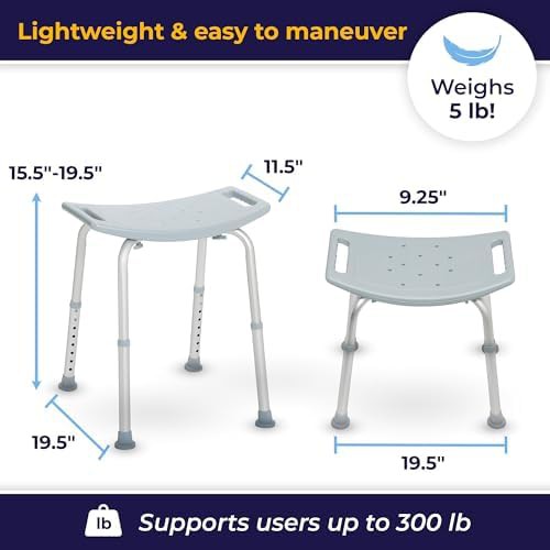 Aluminum Shower Chair with Suction Feet — photo 4