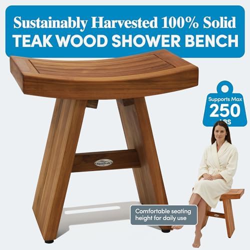 Eighteen inch teak bench for outdoor use — photo 4