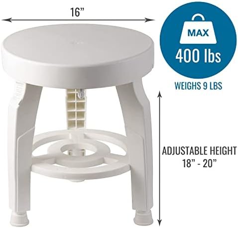 Rotating shower stool with lower storage — photo 5