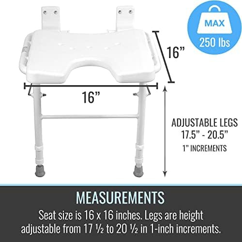 Wall mounted folding shower bench with legs — photo 5