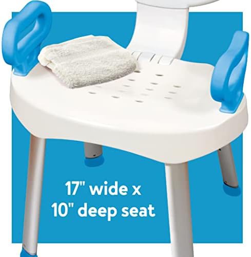 Sturdy bath and shower seat with handles — photo 4