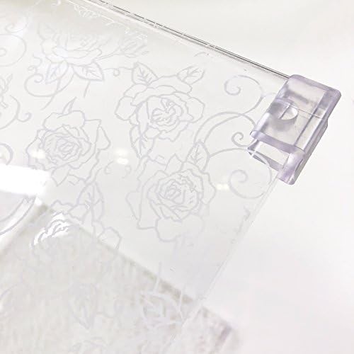 White clear rose pattern acrylic stool — photo 4