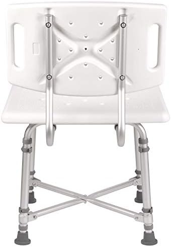 White heavy duty shower chair 500 lbs — photo 5
