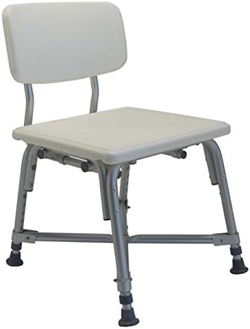 Bariatric shower chair with gray backrest