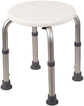 Adjustable height aluminum shower chair