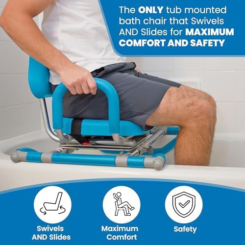 HydroSlide sliding swivel chair for bathtubs — photo 3