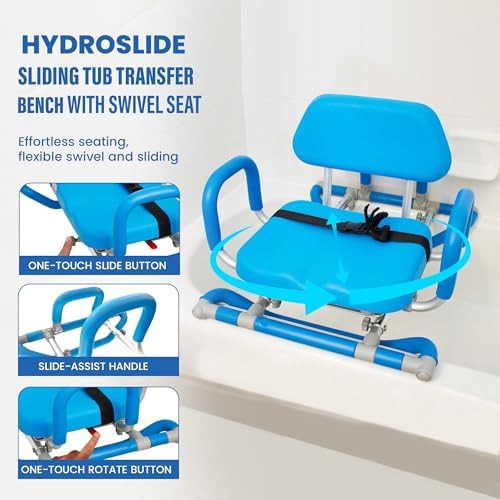 HydroSlide sliding swivel chair for bathtubs — photo 5