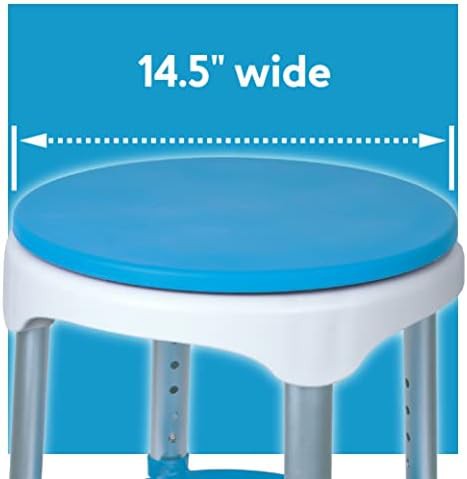Swivel bath stool with storage tray — photo 5