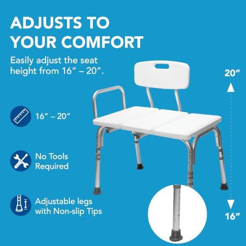 Height adjustable convertible tub bench — photo 4