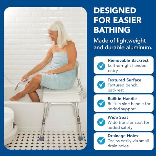 Height adjustable convertible tub bench — photo 5