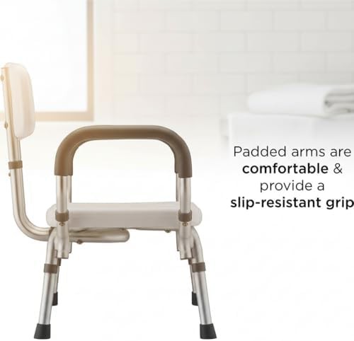 Aluminum shower seat with u-shaped cutout — photo 5
