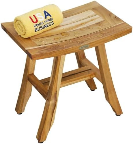 Satori eighteen inch natural teak stool