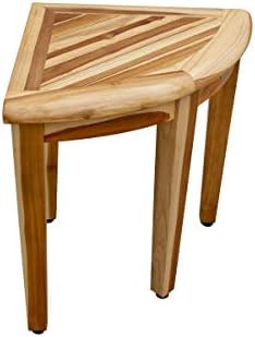 Adjustable height corner teak bench — photo 4