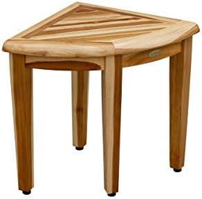 Adjustable height corner teak bench — photo 5
