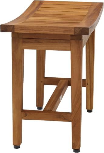 Twenty four inch lotus style teak bench — photo 3