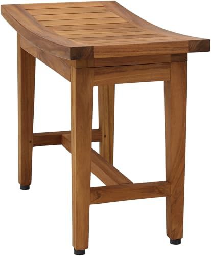 Twenty four inch lotus style teak bench — photo 4
