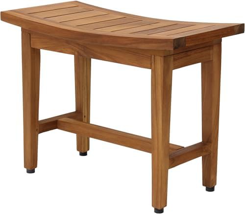 Twenty four inch lotus style teak bench — photo 5