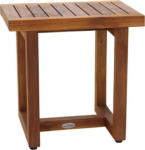 Original eighteen inch spa teak shower stool