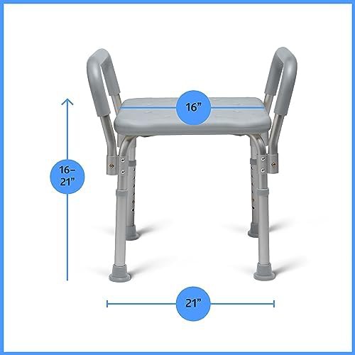 Bath bench with padded armrests — photo 3