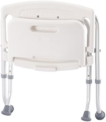 Folding white bath seat with back — photo 3