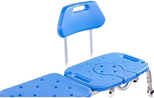 Blue bath transfer bench with seat cutout — photo 5