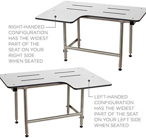 L-shaped transfer bench with swing down legs — photo 5