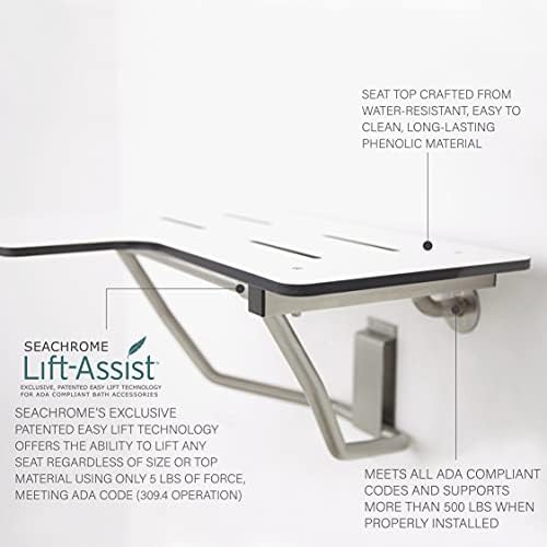 Reversible white phenolic L-shaped transfer seat — photo 3