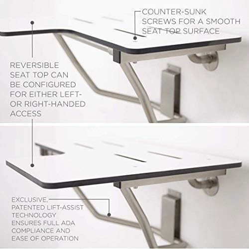 Reversible white phenolic L-shaped transfer seat — photo 4