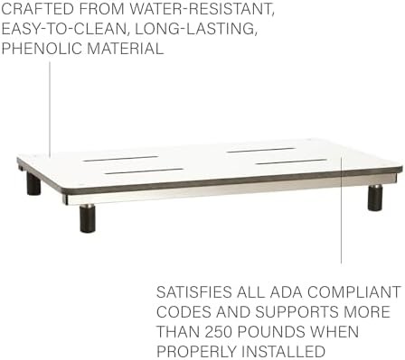 White Removable Bridgeport Bathtub Seat — photo 3