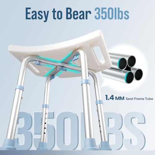 Adjustable aluminum bath stool for seniors — photo 3