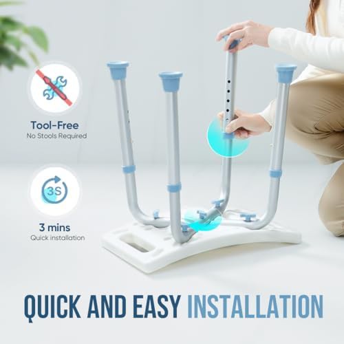 Adjustable aluminum bath stool for seniors — photo 4