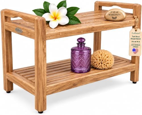 Large thirty six inch teak bench