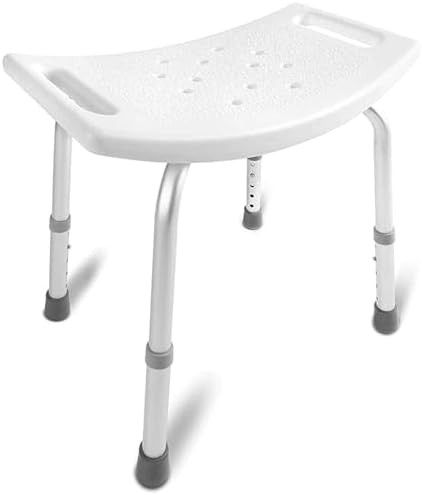 Tool free white bath bench 300 lbs