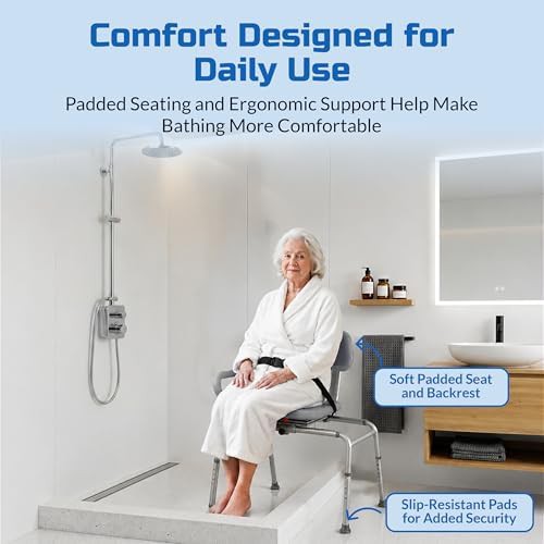 Gray gateway sliding swivel transfer bench — photo 3