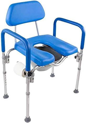 Dignity padded commode shower chair with backrest