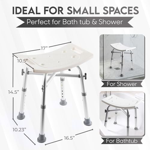 Heavy duty shower chair with crossbars — photo 3