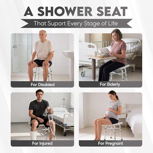 Heavy duty shower chair with crossbars — photo 4