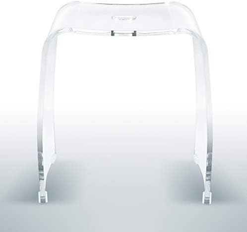 Clear acrylic modern shower stool — photo 4