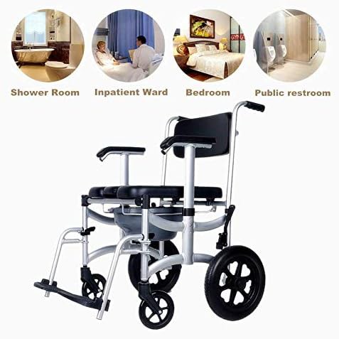Mobile shower chair with locking wheels — photo 2