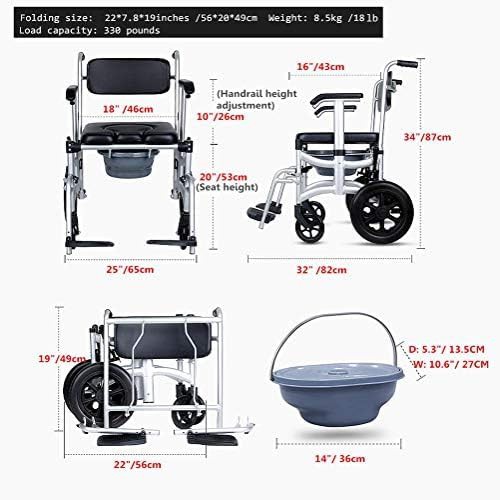 Mobile shower chair with locking wheels — photo 3
